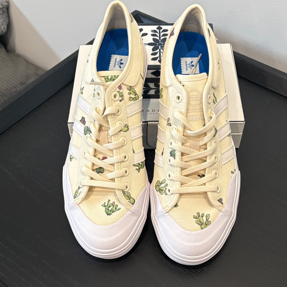 Adidas Cream Floral Canvas Shoes